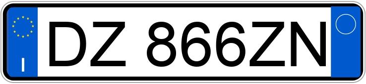 Numer rejestracyjny DZ866ZN posiada FIAT Punto Evo