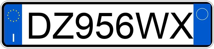 Numer rejestracyjny DZ956WX posiada PEUGEOT 206