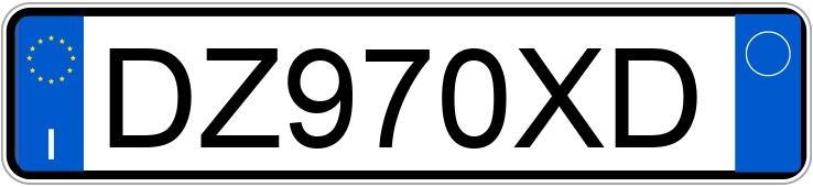 Numer rejestracyjny DZ970XD posiada CHEVROLET Spark