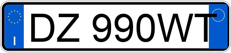 Numer rejestracyjny DZ990WT posiada AUDI A5 1a serie