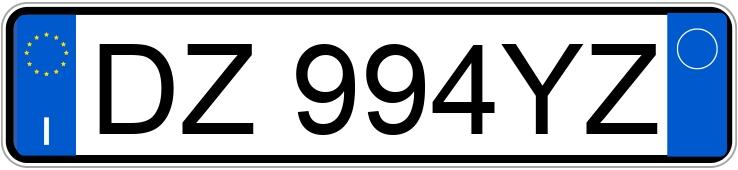 Numer rejestracyjny DZ994YZ posiada HONDA Jazz 2a serie 08-15