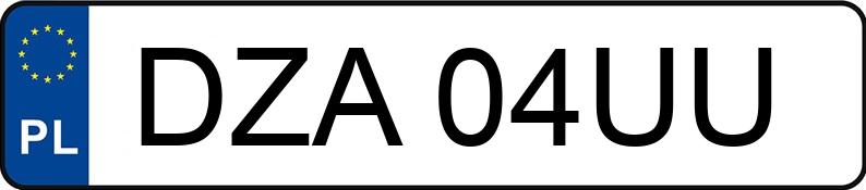 Numer rejestracyjny DZA 04UU posiada VOLKSWAGEN GOLF - DZA04UU Numer rejestracyjny DZA 04UU posiada VOLKSWAGEN GOLF - DZA04UU