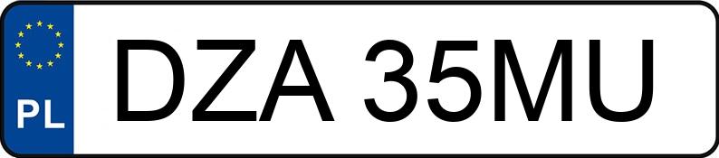 Numer rejestracyjny DZA 35MU posiada CITROEN BERLINGO 1.6HDI90 - DZA35MU