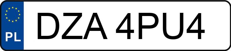 Numer rejestracyjny DZA 4PU4 posiada DACIA SANDERO - DZA4PU4 Numer rejestracyjny DZA 4PU4 posiada DACIA SANDERO - DZA4PU4