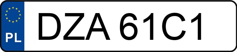 Numer rejestracyjny DZA 61C1 posiada MAZDA 3 - DZA61C1