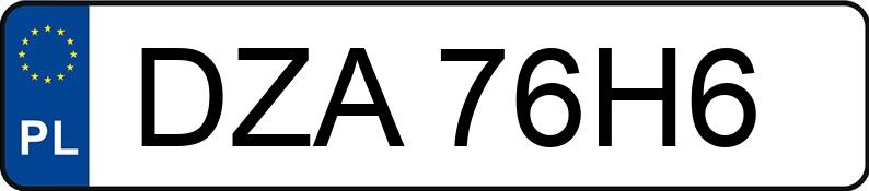 Numer rejestracyjny DZA 76H6 posiada TOYOTA YARIS - DZA76H6
