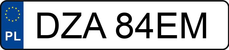 Numer rejestracyjny DZA 84EM posiada OPEL FRONTERA 2.8 TD - DZA84EM