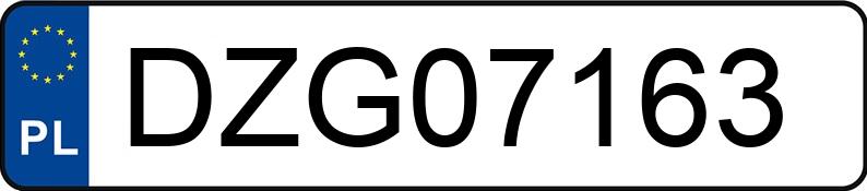 Numer rejestracyjny DZG 07163 posiada VOLKSWAGEN GOLF - DZG07163
