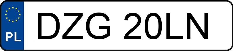 Numer rejestracyjny DZG 20LN posiada VOLKSWAGEN GOLF - DZG20LN