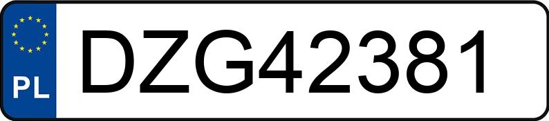 Numer rejestracyjny DZG 42381 posiada BMW 520 - DZG42381