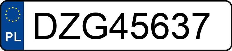 Numer rejestracyjny DZG 45637 posiada VOLKSWAGEN BORA - DZG45637