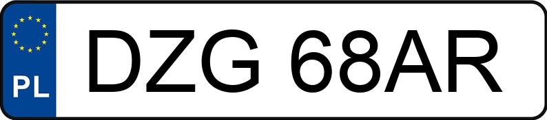 Numer rejestracyjny DZG 68AR posiada MERCEDES-BENZ 124 - DZG68AR
