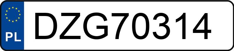 Numer rejestracyjny DZG 70314 posiada BMW 316 KAT - DZG70314