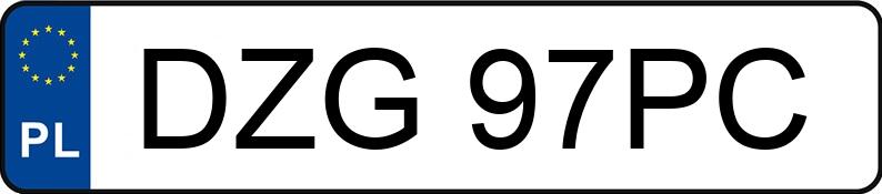 Numer rejestracyjny DZG 97PC posiada DAEWOO LANOS - DZG97PC