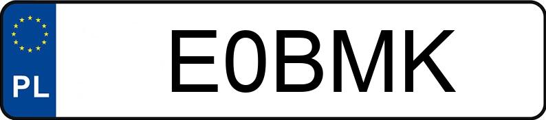 Numer rejestracyjny E0BMK posiada BMW X4 XDRIVE30I