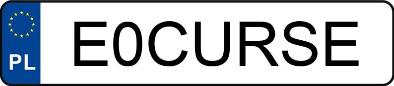 Numer rejestracyjny E0CURSE posiada HONDA PRELUDE