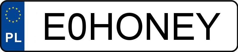 Numer rejestracyjny E0HONEY posiada SKODA SUPERB