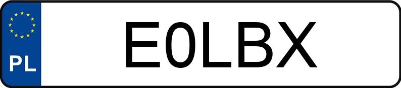 Numer rejestracyjny E0LBX posiada LEXUS LEXUS LBX