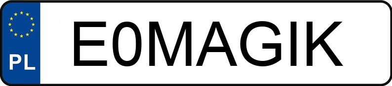 Numer rejestracyjny E0MAGIK posiada BMW 650I