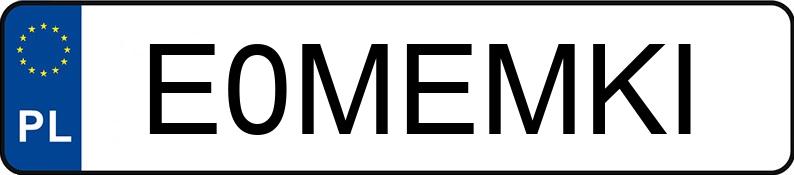 Numer rejestracyjny E0MEMKI posiada VOLKSWAGEN 