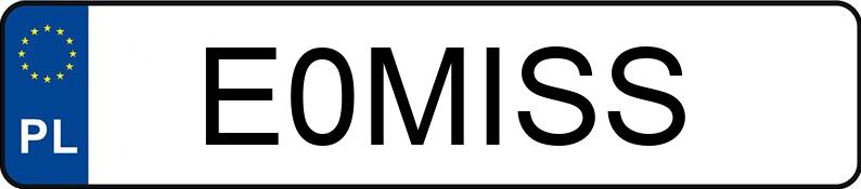 Numer rejestracyjny E0MISS posiada BMW 120 Cabrio Diesel MR`07 E4 E88 120 Cabrio Diesel MR`07 E4 E88