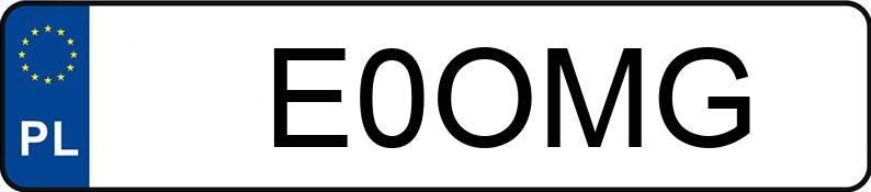 Numer rejestracyjny E0OMG posiada BMW 340