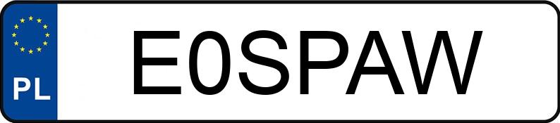 Numer rejestracyjny E0SPAW posiada AUDI Q7