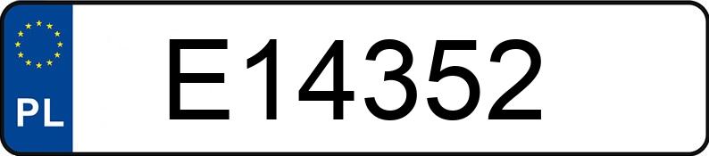 Numer rejestracyjny E14352 posiada NISSAN Micra 1.0 MR`98 SV Andes