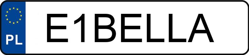 Numer rejestracyjny E1BELLA posiada BMW 318 D