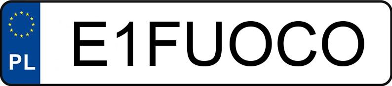 Numer rejestracyjny E1FUOCO posiada MASERATI GRAN TURISMO