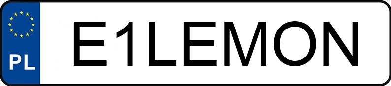 Numer rejestracyjny E1LEMON posiada PORSCHE Cayenne III MR`17 E6 S S&S Tiptronic S