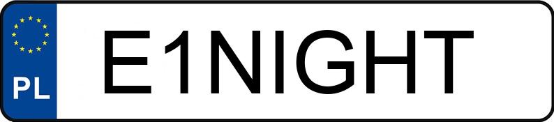 Numer rejestracyjny E1NIGHT posiada AUDI A5