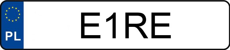 Numer rejestracyjny E1RE posiada MERCEDES-BENZ CLS