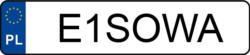 Numer rejestracyjny E1SOWA posiada BMW 535 Numer rejestracyjny E1SOWA posiada BMW 535