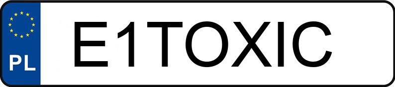 Numer rejestracyjny E1TOXIC posiada VOLKSWAGEN ARTEON