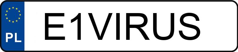 Numer rejestracyjny E1VIRUS posiada BMW X5 Numer rejestracyjny E1VIRUS posiada BMW X5