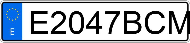 Numer rejestracyjny E2047BCM posiada HONDA SPORTRAX