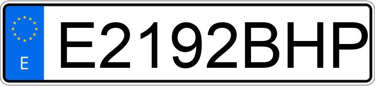 Numer rejestracyjny E2192BHP posiada LEVC TX