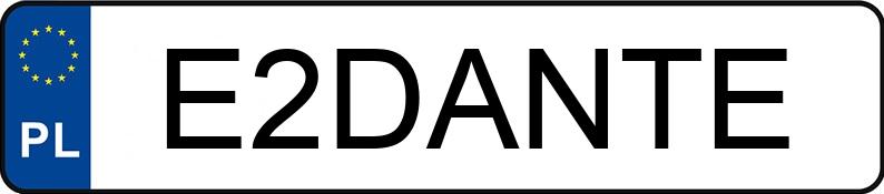 Numer rejestracyjny E2DANTE posiada SEAT Leon 2.0 TSI MR`17 E6 5F Cupra 290 DSG7