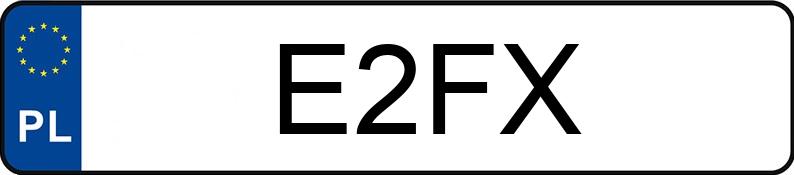 Numer rejestracyjny E2FX posiada CADILLAC ELDORADO
