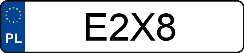 Numer rejestracyjny E2X8 posiada CHEVROLET CAMARO
