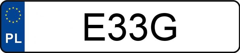 Numer rejestracyjny E33G posiada TOYOTA Camry 2.2 Kat. MR`86 XLi