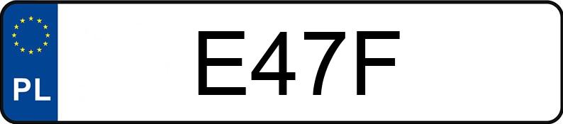 Numer rejestracyjny E47F posiada JEEP GRAND CHEROKEE