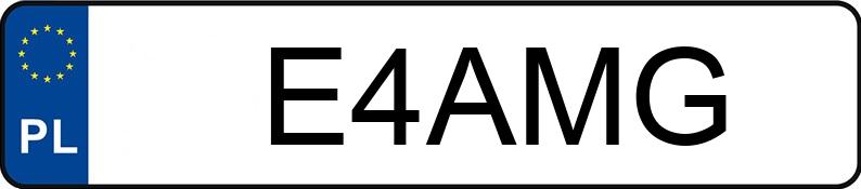 Numer rejestracyjny E4AMG posiada MERCEDES-BENZ AMG CLA 45 S
