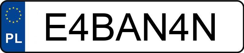 Numer rejestracyjny E4BAN4N posiada BMW 325i Cabrio MR`07 E4 E93 325i Cabrio MR`07 E4 E93
