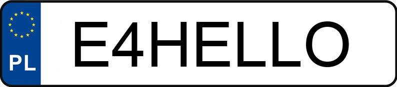 Numer rejestracyjny E4HELLO posiada LAND ROVER DISCOVERY