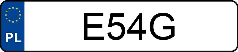 Numer rejestracyjny E54G posiada BMW 540i Kat. MR`01 E39 540i Kat. MR`01 E39