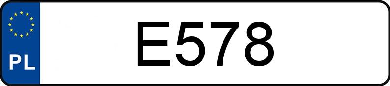 Numer rejestracyjny E578 posiada FORD MUSTANG Numer rejestracyjny E578 posiada FORD MUSTANG