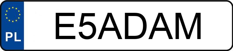 Numer rejestracyjny E5ADAM posiada FORD MUSTANG