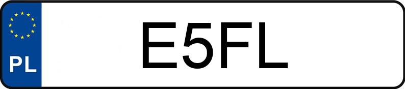 Numer rejestracyjny E5FL posiada DODGE RAM